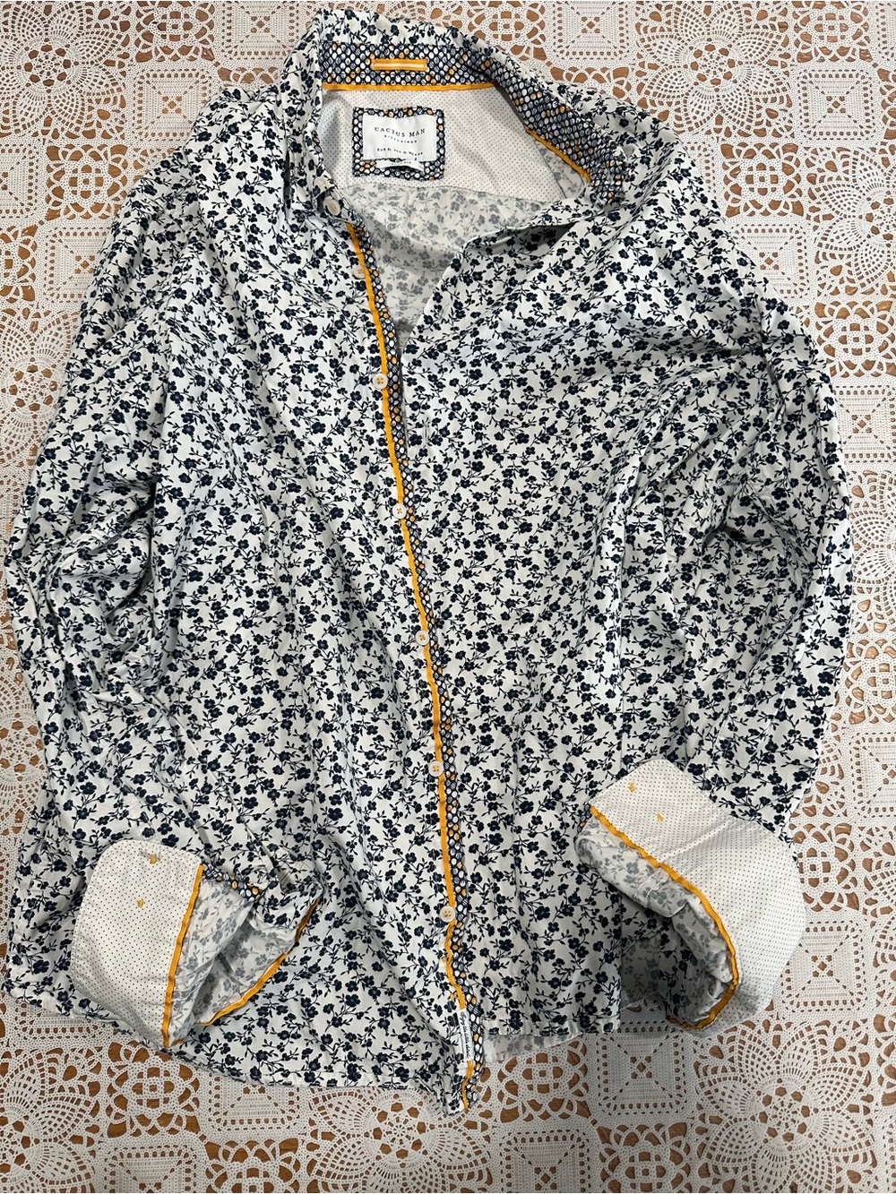 Cactus Man Ricky Singh Slim Fit Floral Button Front Shirt